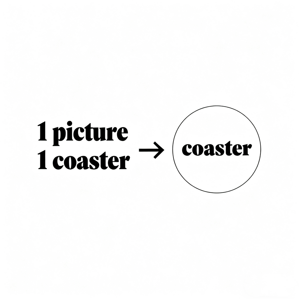 Customize the album coaster