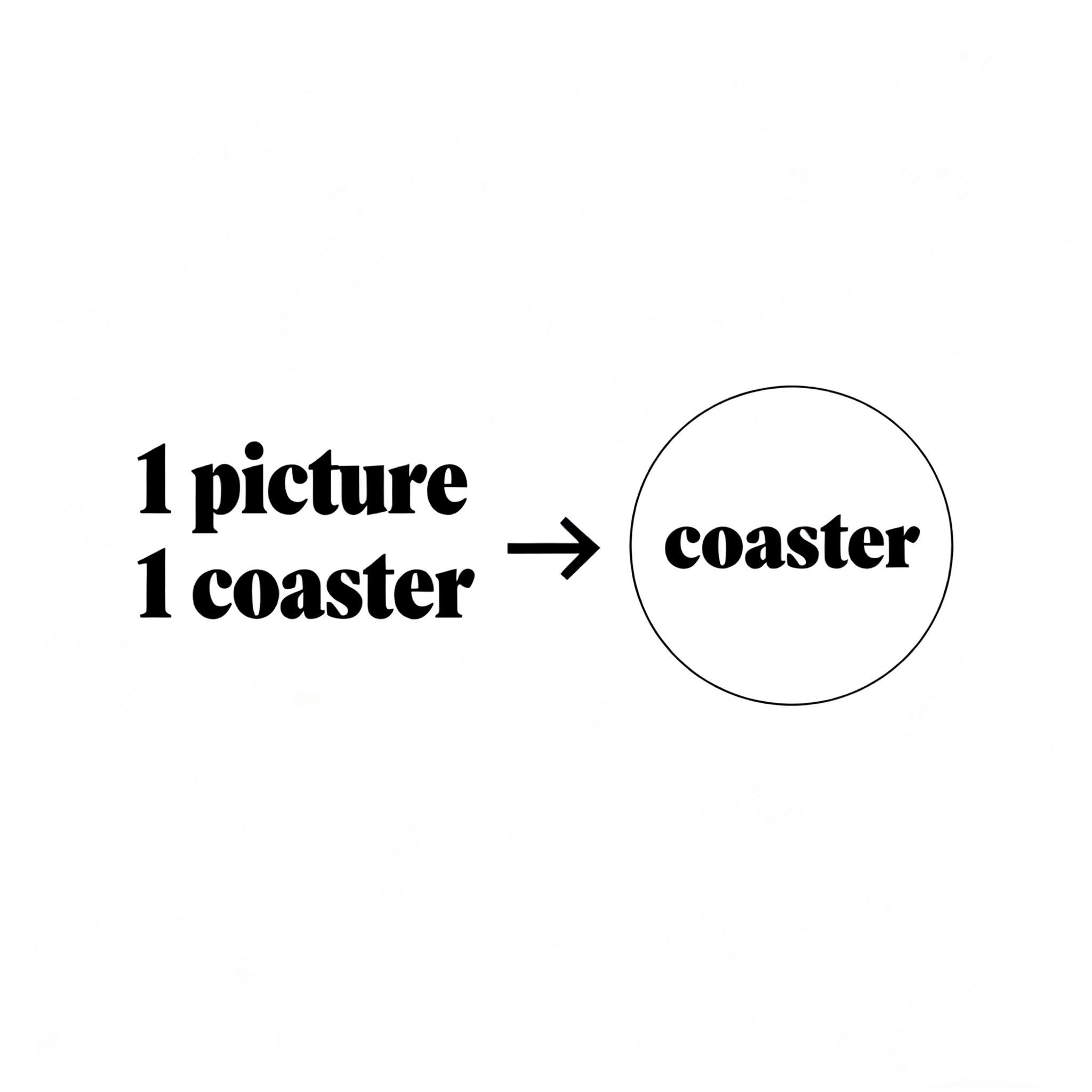 Customize the album coaster