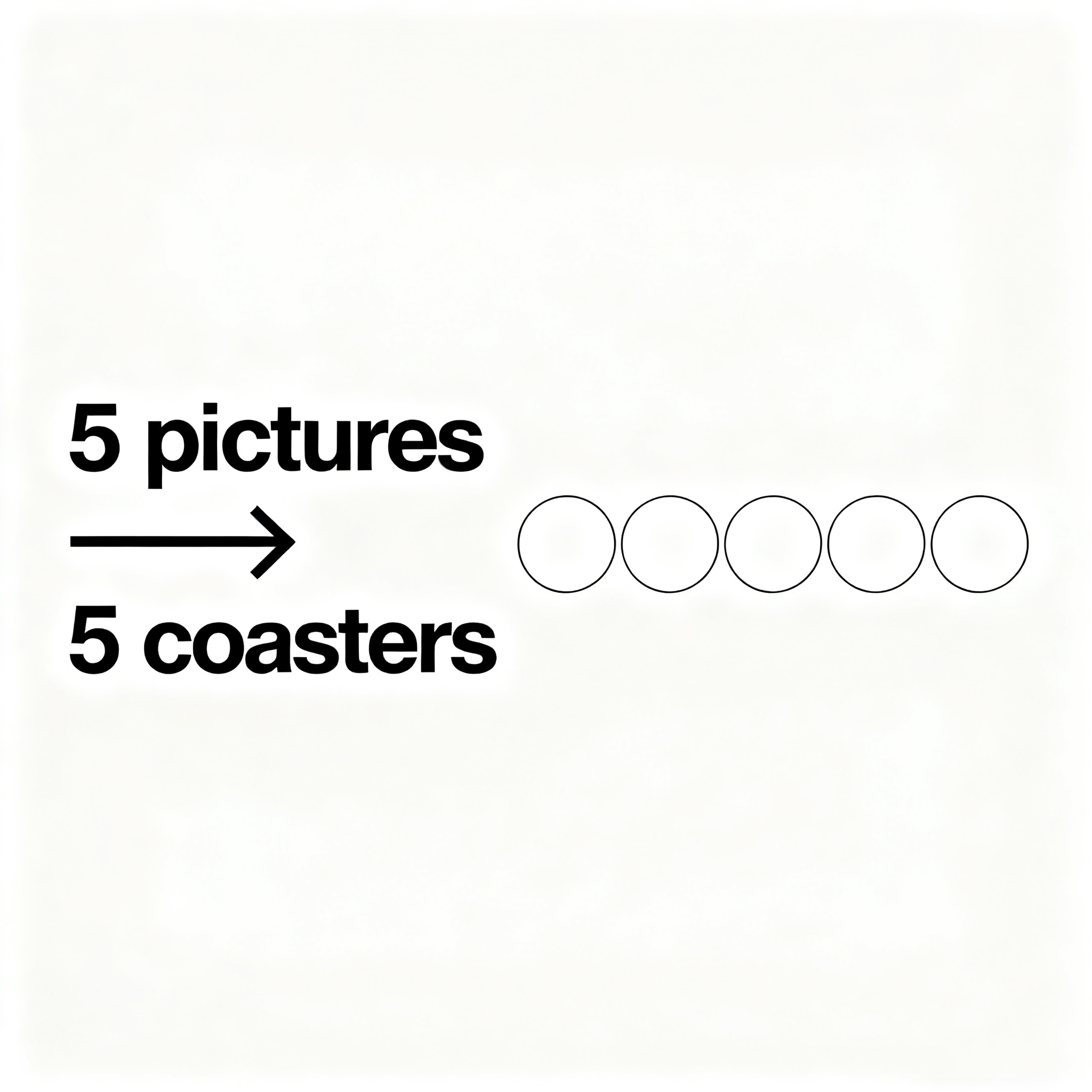 Customize the album coaster