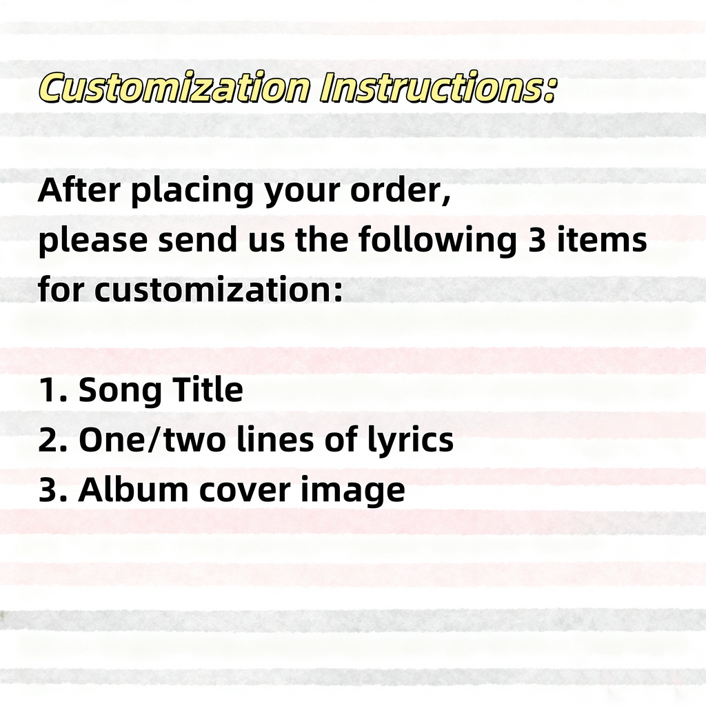 CUSTOM YOUR LYRIC KEYCHAIN