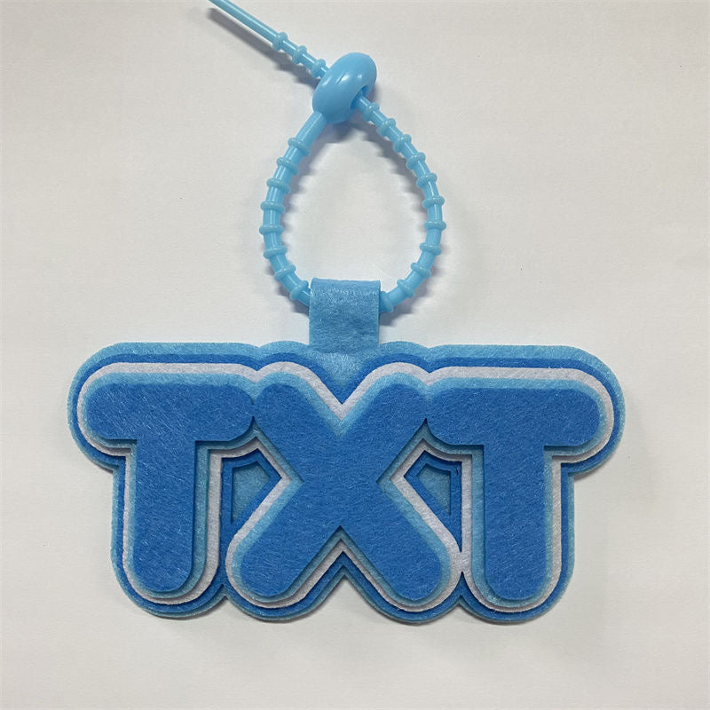 TXT logo felt keychain