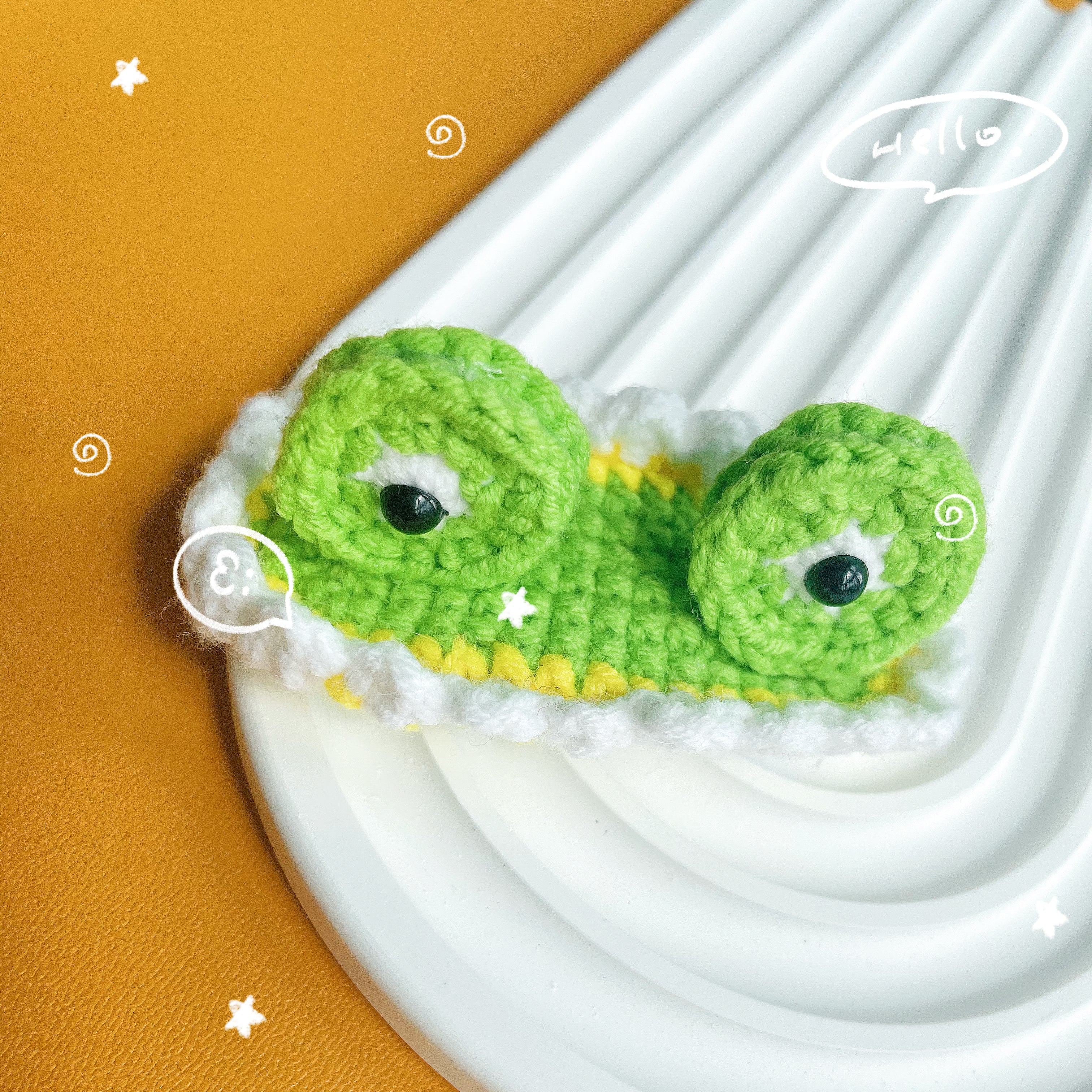 Froggy Friend Crochet Clip