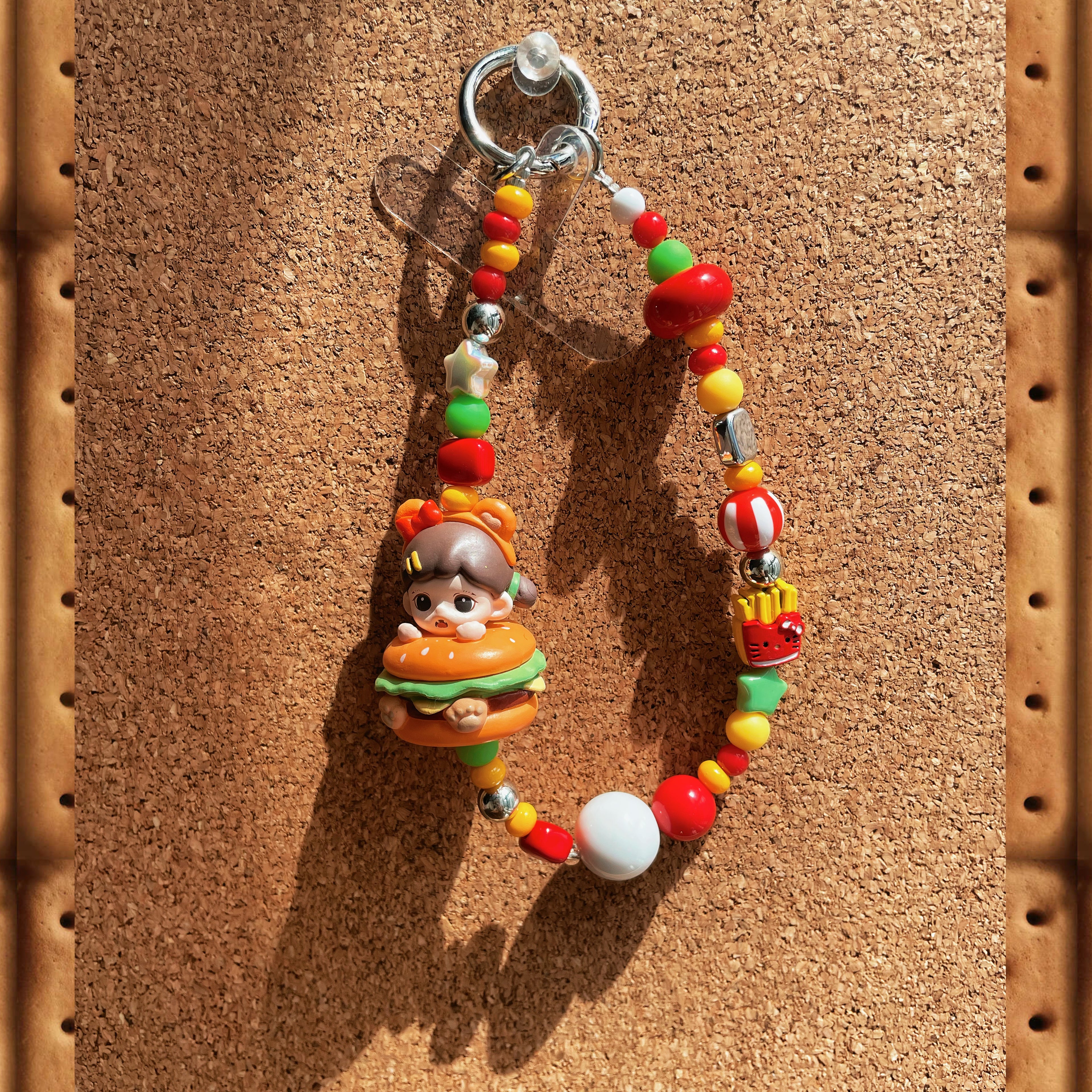🍔 BURGER GIRL PHONE CHARM