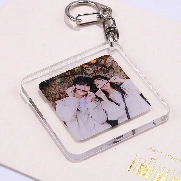 Custom a 5cm keychain (Square)