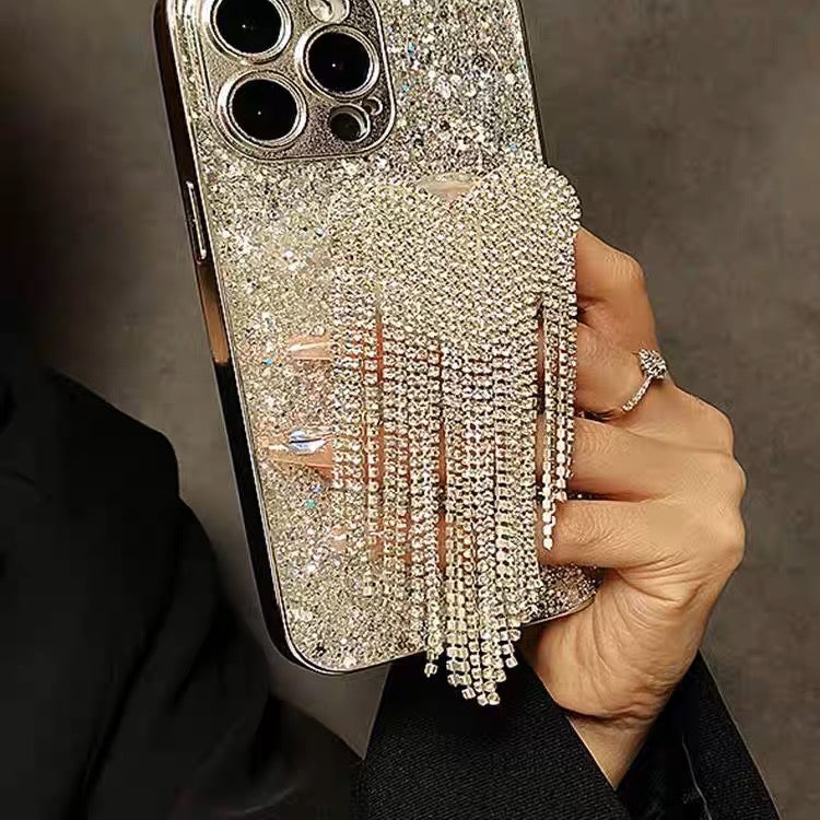 💎 Diamond Heart Fringe Case