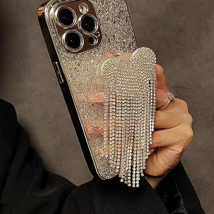 💎 Diamond Heart Fringe Case