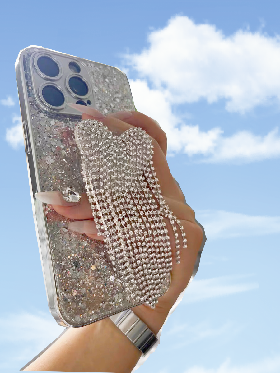 💎 Diamond Heart Fringe Case