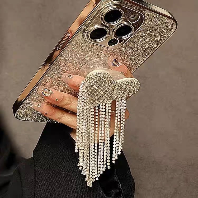 💎 Diamond Heart Fringe Case