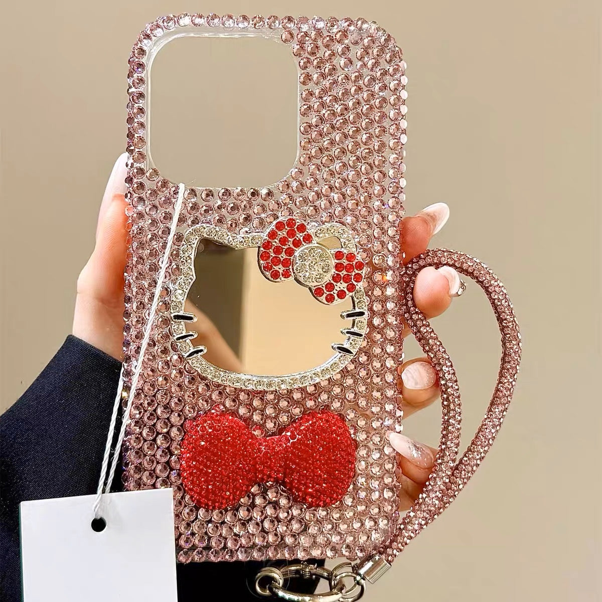 🎀 Pink Kitty Mirror Case