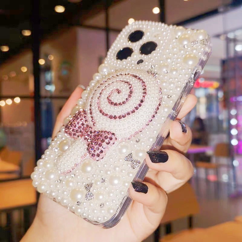 🍭 Sweetheart Candy Pearl Bling Case