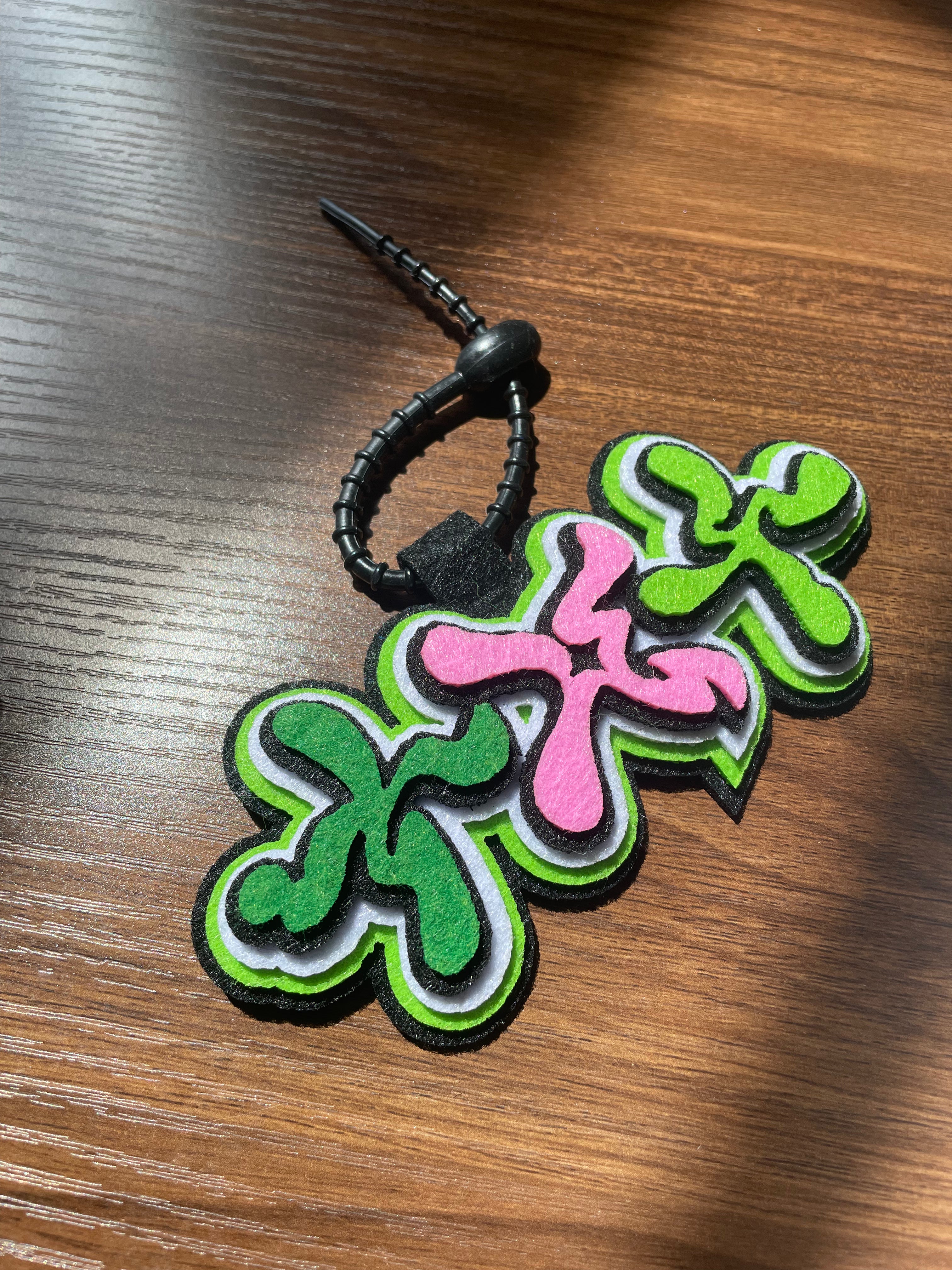 TXT logo felt keychain