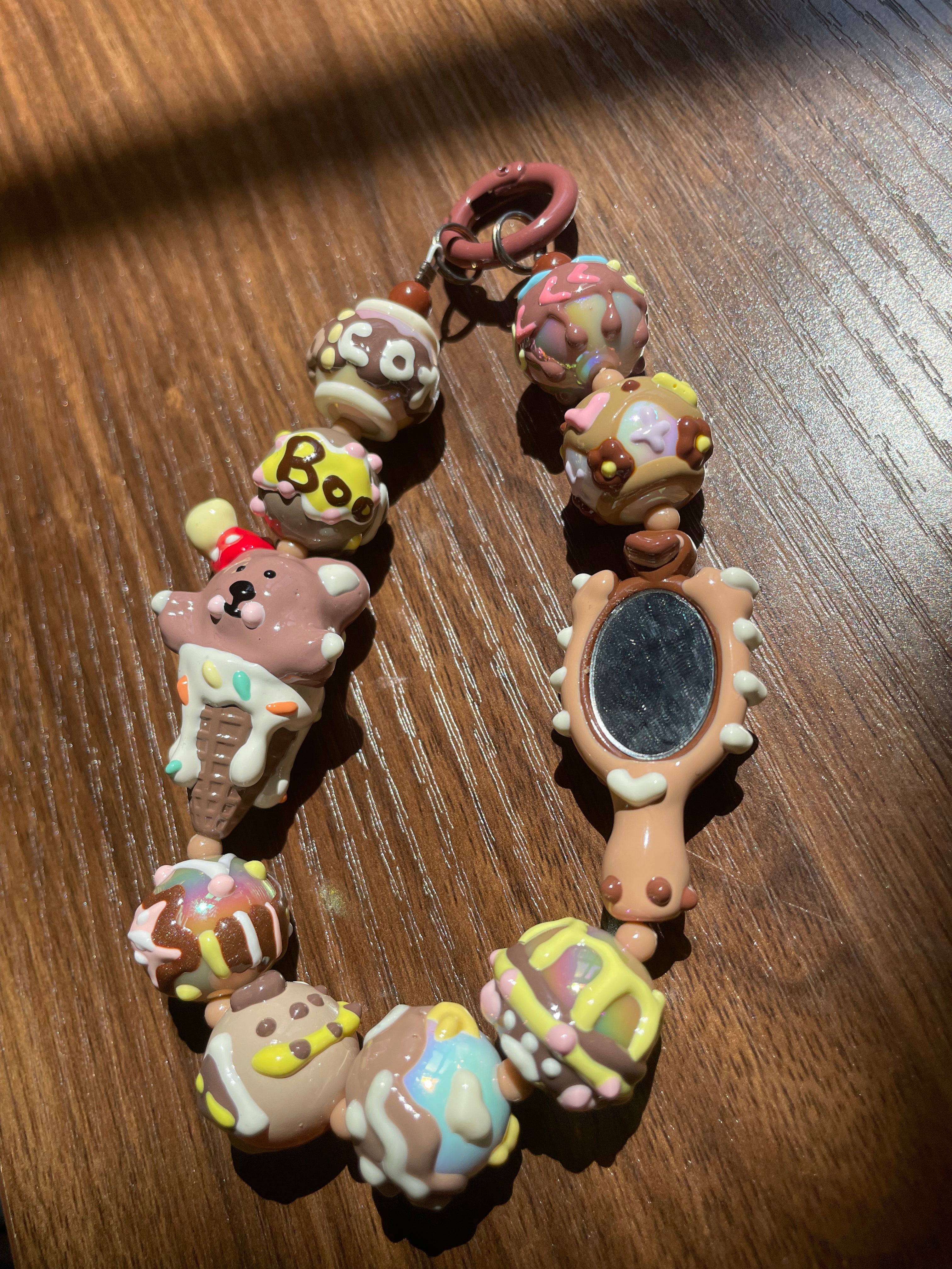 🐻 bear mirror phone charm