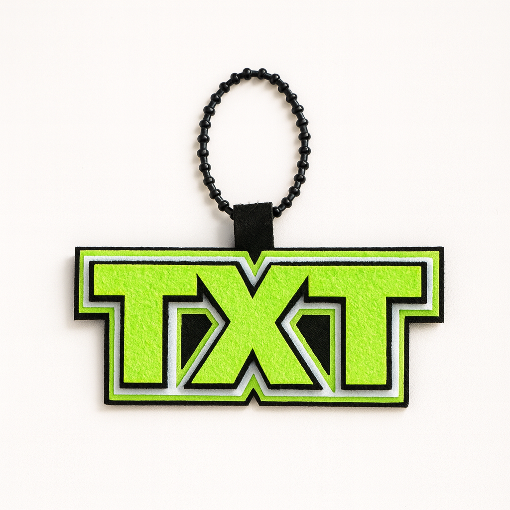 TXT logo felt keychain